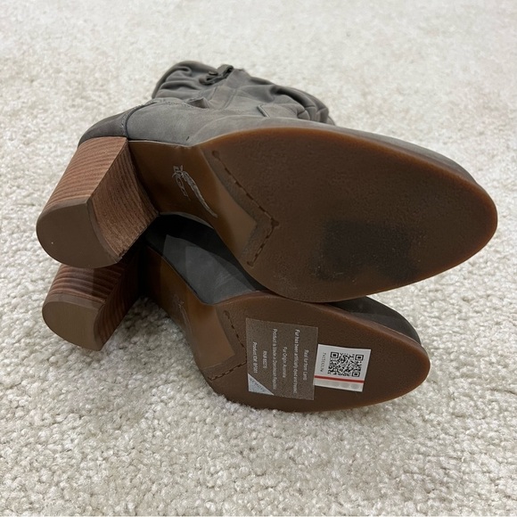 Ugg Australia Dayton Slouchy Gray Leather Mid Calf Heeled Boots Size 5 “NEW”, - Picture 4 of 16